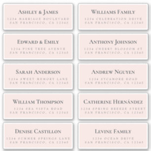 Pink Guest Address Labels ORDER 6" or 8"!