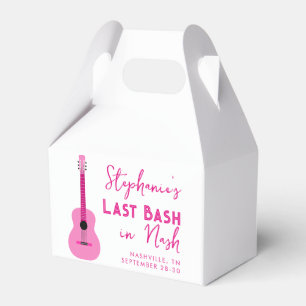 Pink Guitar Last Bash in Nash Bachelorette Favour Box