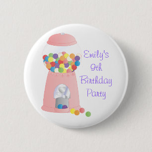 Pink Gumball Machine 6 Cm Round Badge