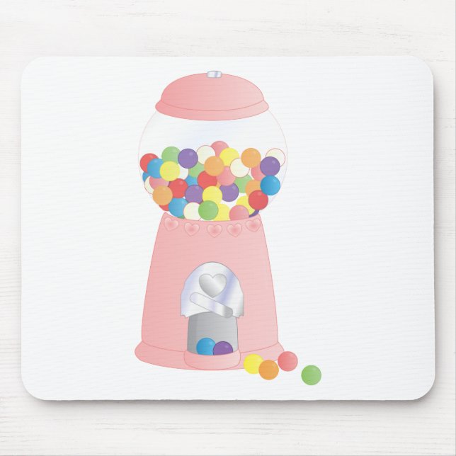Pink Gumball Machine Mouse Mat (Front)