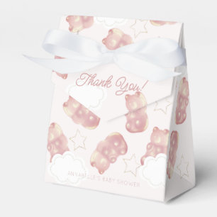 Pink Gummy Bear Girl Baby Shower Favour Box