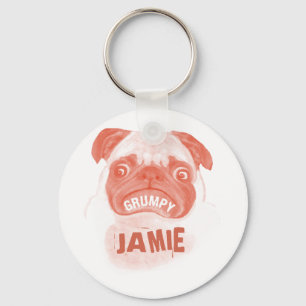 Pink Gumpy Puggy Key Ring
