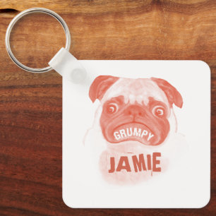 Pink Gumpy Puggy Key Ring
