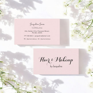 Pink Hair Makeup Beauty Salon Simple  Business Card