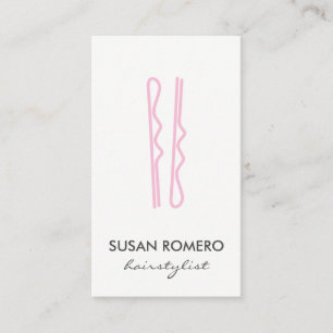 Pink Hair Pins Appointment Card