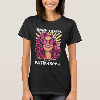 Pink Hair Popart Girl Feminist T-Shirt