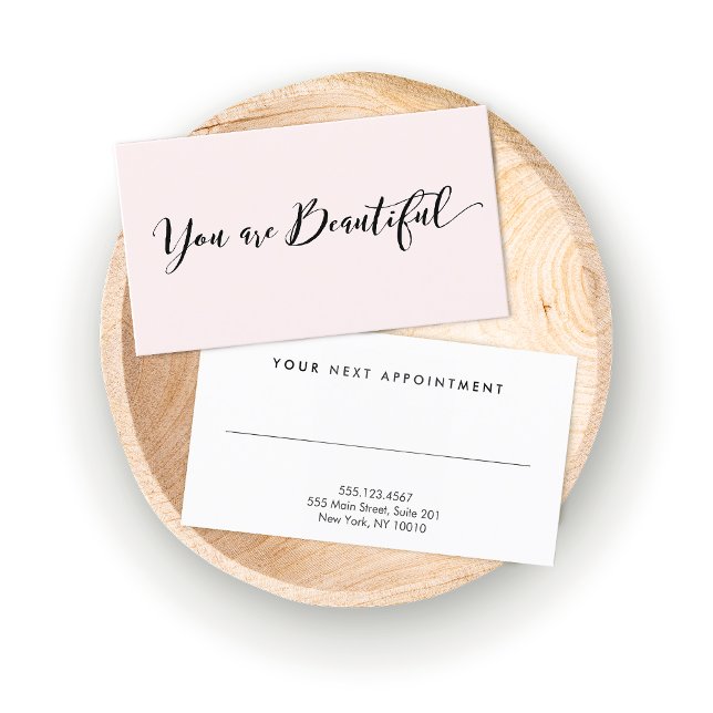 Pink Hair Salon Appointment Reminder Card (Creator Uploaded)