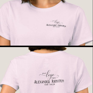 Pink Hair Salon Logo Branding Apparel T-Shirt