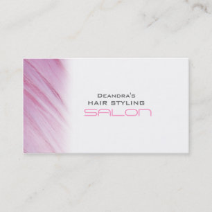 Pink Hair White Salon Appointment Business Card