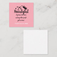 Pink Hairstylist Quote Funny Hairdresser Stars 