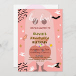 pink Halloween birthday party invitation for kids<br><div class="desc">cute,  pink and spooky Halloween birthday party invitation for kids.</div>