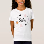 Pink Halloween Birthday Sister T-Shirt<br><div class="desc">Pink Halloween Birthday Sister T-Shirt</div>