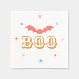 Pink Halloween Boo Paper Napkin