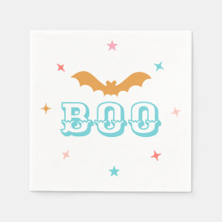 Pink Halloween Boo Paper Napkin