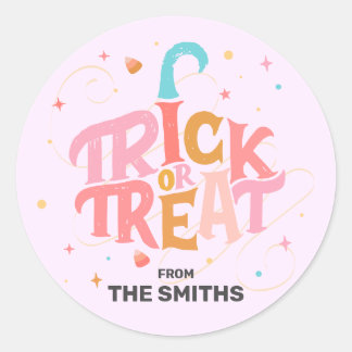 Pink Halloween, Classic Round Stickers