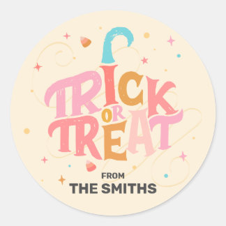 Pink Halloween, Classic Round Stickers