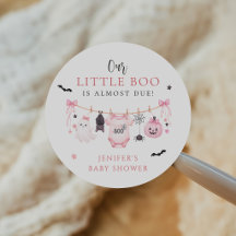 Pink Halloween Ghost Clothesline Baby Shower