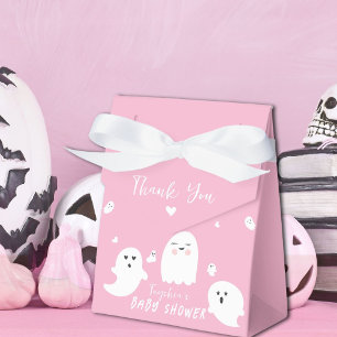 Pink Halloween Ghost Girl Baby Shower Favour Box