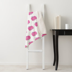 Pink Halloween Jack-o-lanterns Sherpa Blanket