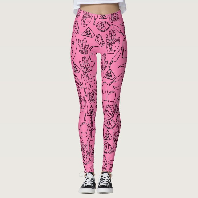 Pink Halloween Leggings (Front)