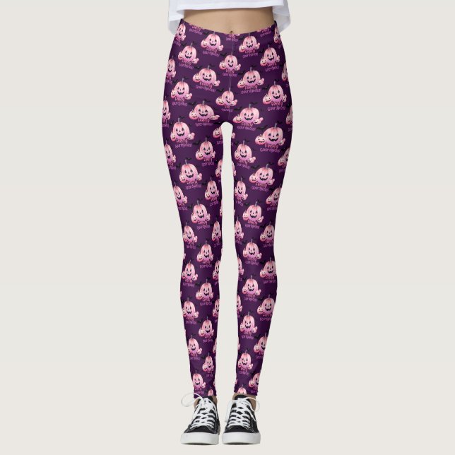 Pink Halloween Leggings (Front)