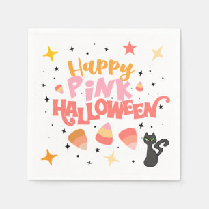 Pink Halloween Napkin