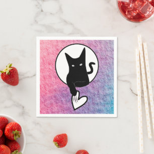Pink Halloween Paper Napkin by Poet Adiela Akoo