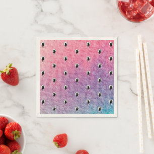 Pink Halloween Paper Napkin by Poet Adiela Akoo