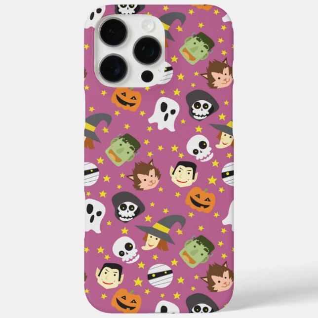 Pink Halloween Parade Cartoon Pattern Phone Case (Back)
