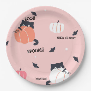 PINK HALLOWEEN PARTY PLATES
