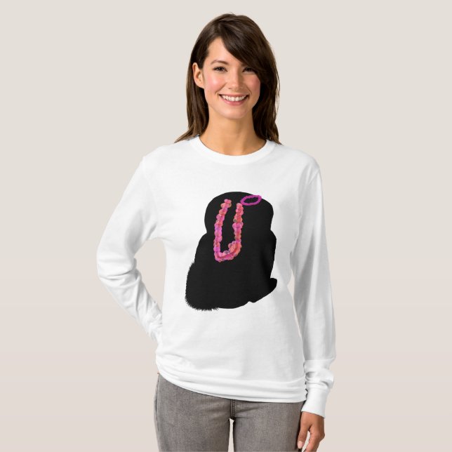 Pink Halloween rabbit costume T-Shirt (Front Full)