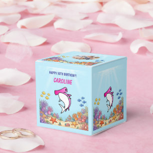 Pink Hammerhead Shark Ocean Birthday Photo Favour Box