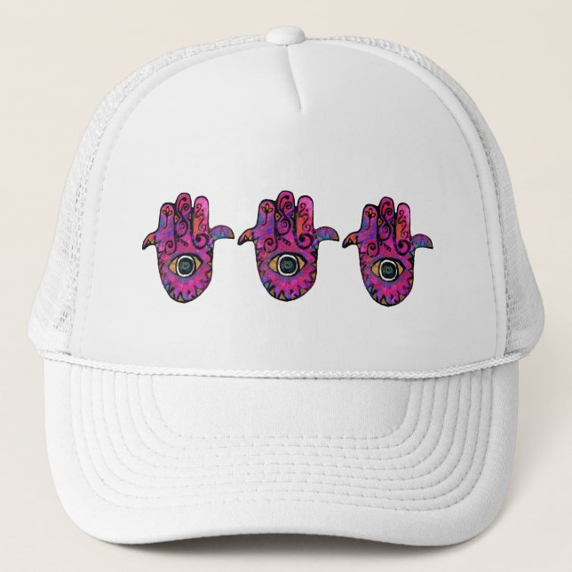 **PINK HAMSA** TRUCKER HAT (Front)