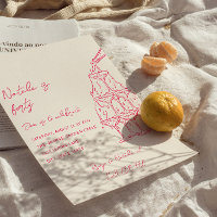 Pink Hand Drawn Champagne Tower 40th Birthday