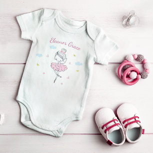 Pink Hand Painted Ballet Dancer Girl Bodysuit
