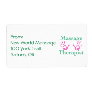 Pink Hand Prints Label