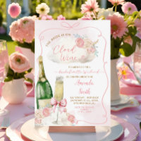 Pink Handdrawn Cloud Wine Bachelorette Itinerary