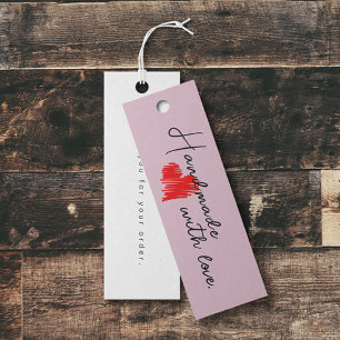 Pink Handmade With Love Hang Tag Cards