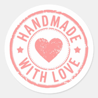 Pink Handmade with Love Sticker