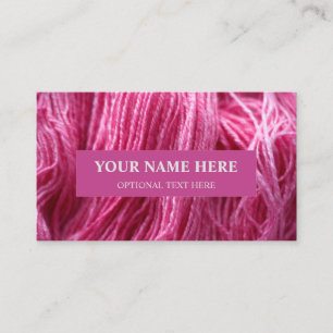 Pink Handspun Yarn Business Card
