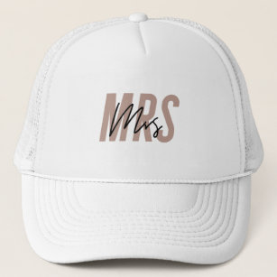 Pink Handwritten New Mrs Bride Honeymoon Hat