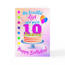 PINK Happy 10th Birthday | Editable