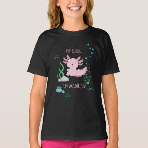 Pink Happy Axolotl Any Grade Back to School T-Shirt