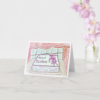 Pink Happy Birthday Card