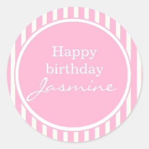Pink Happy Birthday Sticker