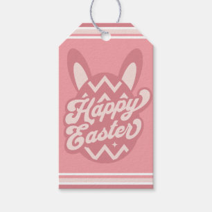 Pink Happy Easter Bunny  Gift Tags