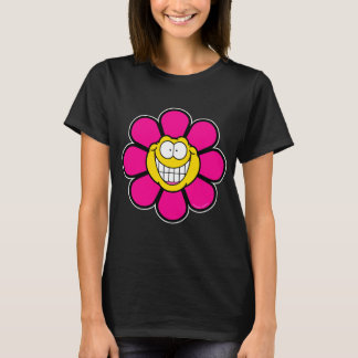 Pink Happy Face Big Smile Screwball Graphics T-Shirt