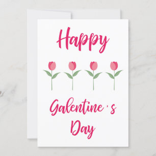 Pink Happy Galentine´s for Day Best Friend Card