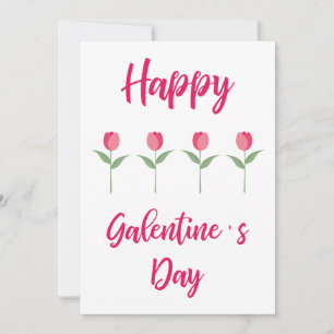 Pink Happy Galentine´s for Day Best Friend Card