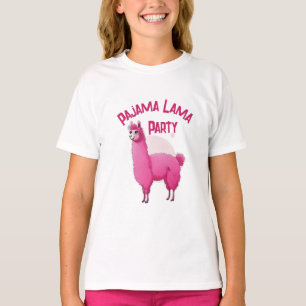 Pink Happy Smiling Lama T-Shirt